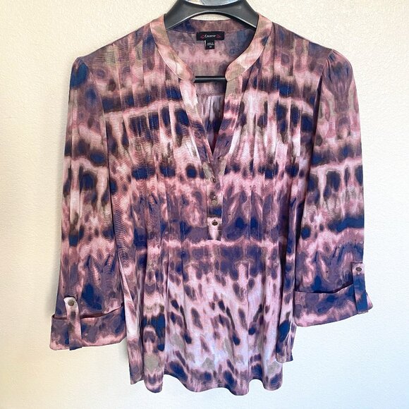 Boho Beachy Rainbow Tie Dye Soft Stretchy Tunic - Picture 1 of 3